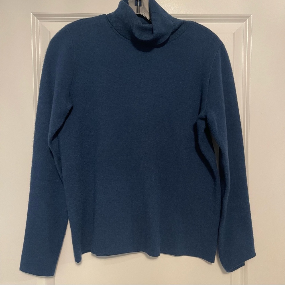 Ann Taylor Cozy Blue Turtleneck Sweater